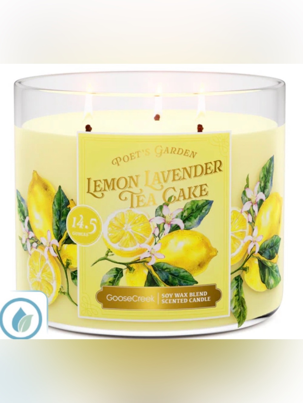 Goose Creek Lemon Lavender Tea Cake 3-Wick Candle - 14.5 oz